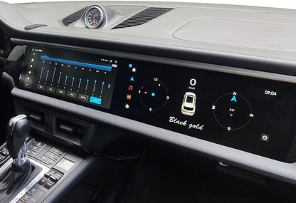 Dual Screen Android Car Radio GPS Navigation for Porsche Macan 2014-2017 Stereo Replacement 12.3 Inch IPS Touch Screen Multimedia Player Auto Radio Modify 2024 (PCM 3.1, 8-256GB)