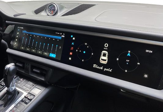 Dual Screen Android Car Radio GPS Navigation for Porsche Macan 2014-2017 Stereo Replacement 12.3 Inch IPS Touch Screen Multimedia Player Auto Radio Modify 2024 (PCM 3.1, 8-256GB)