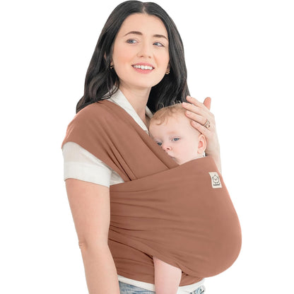 KeaBabies Baby Wrap Carrier - All in 1 Original Baby Carrier Newborn to Toddler Sling, Easy to Wear, Hands Free Bonding, Lightweight, Breathable Infant Wraps (Trendy Black)