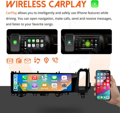 ZWNAV 15 inch Android 12 Co-Pilot Screen Car Stereo for Porsche Cayenne 2024,64GB Qualcomm 6125 Car GPS Navigation Head Unit, Wireless Carplay, Bluetooth,WiFi