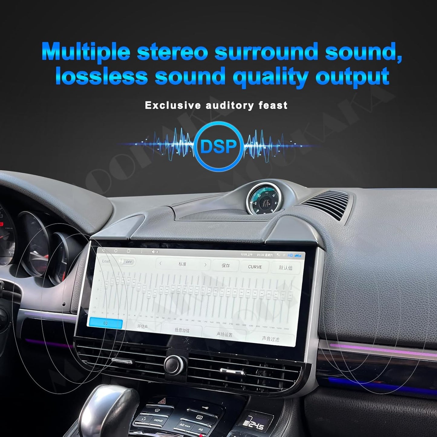 Qualcomm Android 13 Car Radio for Porsche Cayenne 2010-2017 Stereo Replacement GPS Navigation Head Unit Multimedia Player 12.3 Inch IPS Touch Screen Carplay (PCM 3.1, 4-64GB)