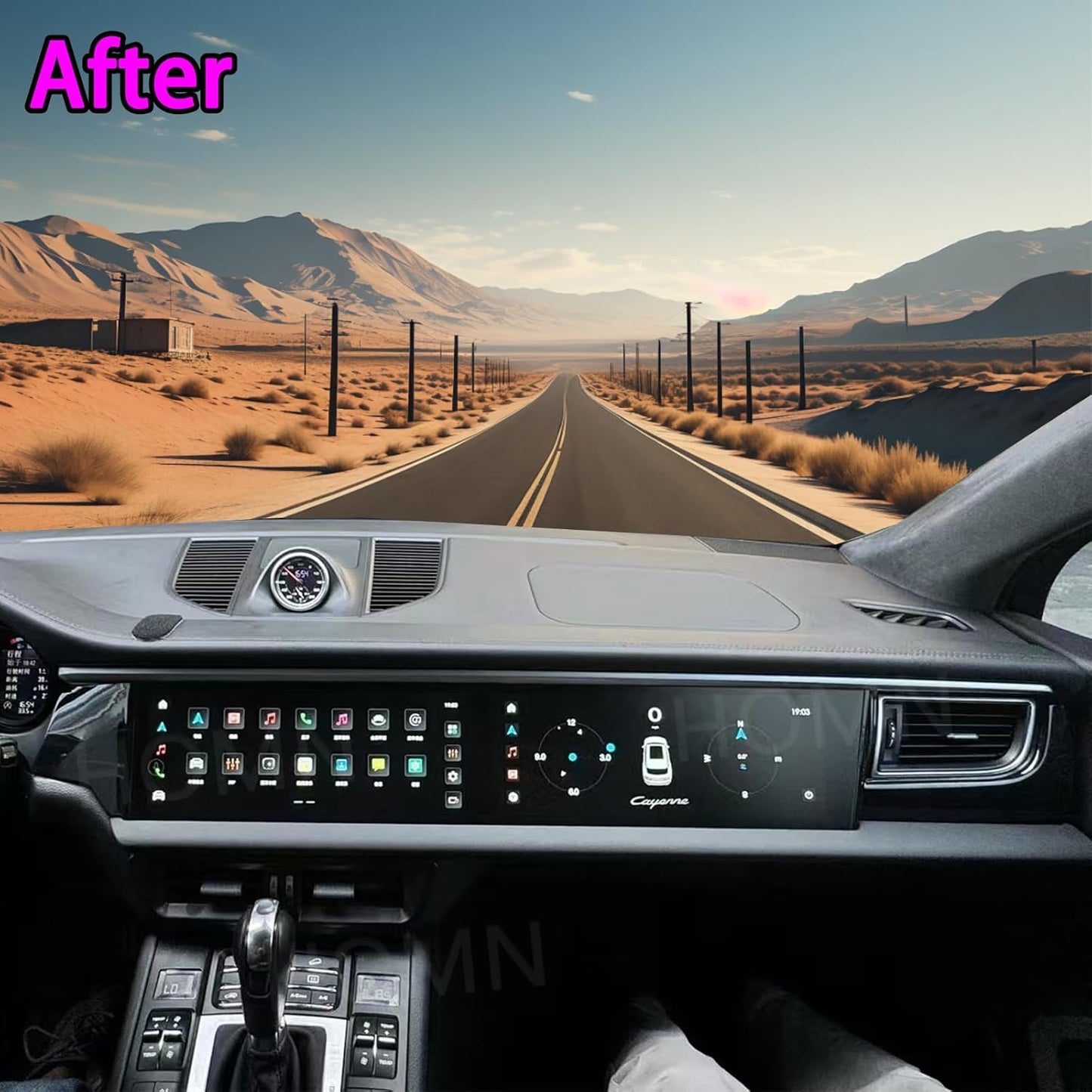 HOMN Car Radio 12.3 Inch Stereo for Porsche Macan 2010-2017 Android 13 GPS Navigation Touch Screen Support Carplay & Android Auto WiFi DSP 4G Audio Multimedia Player (Brown, 4.0PCM 8Core 4+64G)