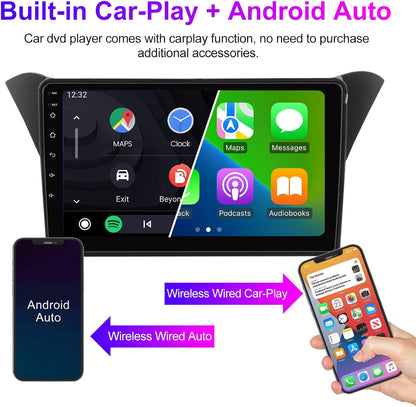 Android 13 Car Radio Stereo for Hyundai Genesis/Rohens Coupe 2013-2016, Biorunn 9 Inch Octa Core GPS Navi Wireless Wired Car-Play Android Auto Head Unit IPS FM AM RDS DSP, 4GB RAM 64GB ROM