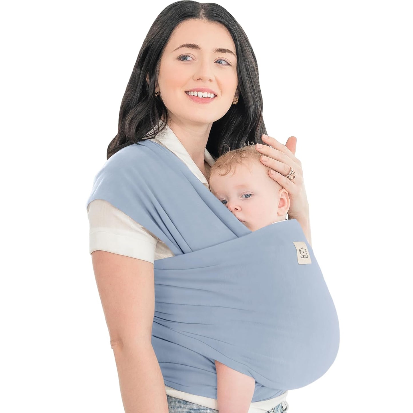 KeaBabies Baby Wrap Carrier - All in 1 Original Baby Carrier Newborn to Toddler Sling, Easy to Wear, Hands Free Bonding, Lightweight, Breathable Infant Wraps (Trendy Black)