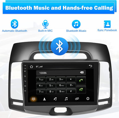 Roinvou for Hyundai Elantra 2007-2010 Android Car Radio Stereo 9 Inch Capacitive HD Touch Screen Mirror Link GPS Navigation Head Unit with WiFi Bluetooth USB FM RDS Steering Wheel Controls