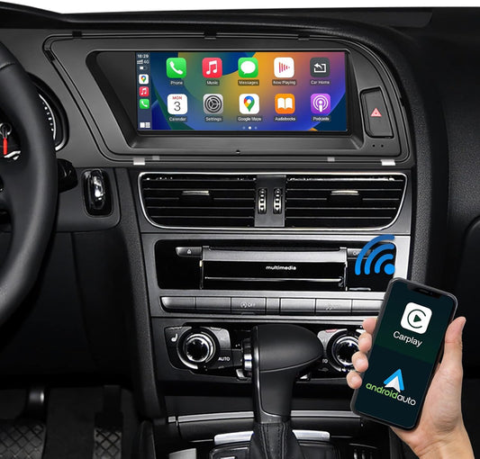 Road Top 8.8 Inch Car Touchscreen Wireless CarPlay Android Auto for Audi A4 A5 2009-2015 Year with 3GMMI, Car Radio Stereo Multimedia Screen, Support Navigation, Mirrorlink