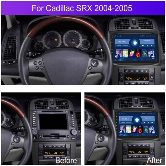 10" Car Stereo w/Carplay Android Auto for Cadillac CTS 2003-2007,for Cadillac SRX 2004-2008 Double Din Android 13.0 Car Radio Receiver w/GPS Navigation Bluetooth AHD Backup Camera Mic - 2+32G