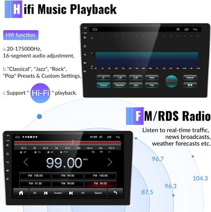 CAMECHO 2+64G Car Radio Head Unit Android 13 for Hyundai Tucson IX35 2010-2015 Autoradio, 10" Touch Screen Car Stereo with CarPlay Android Auto Bluetooth WiFi HiFi & EQ GPS + AHD Backup Camera