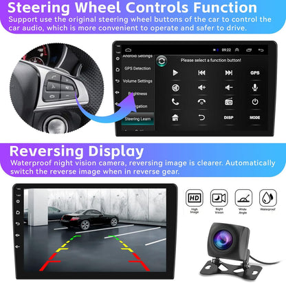 1+32G Android Car Stereo for Hyundai Elantra 2011 2012 2013 with Carplay Android Auto Multimedia Player 9 inch Touchscreen Radio Head Unit FM RDS HiFi Bluetooth WiFi GPS SWC+ Backup Camera & MIC