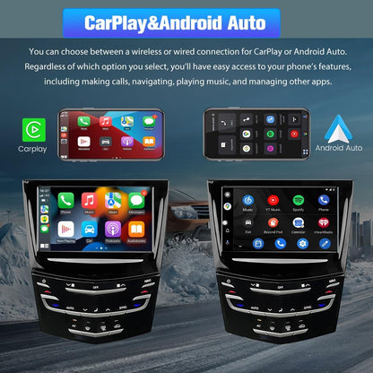 AWESAFE Android System Radio Replacement Compatible with 2013-2020 Cadillac Escalade ATS CTS SRX XTS ELR Replace 23243166 20867045, T-Style Multimedia Player Head Unit Navigation-4GB RAM 64GB ROM