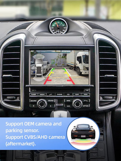PCM 3.1 Wireless Carplay & Android Auto Module for Porsche Panamera Cayenne Macan Cayman Boxster 911 718 Support Reverse Camera Parking Sensor Mirror Link Steering Wheel Control