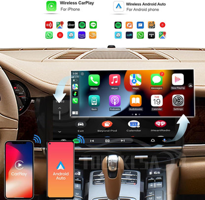 Car Radio for Porsche Panamera 2010-2017 Android 12 Stereo 12.3 Inch Touch Screen Head Unit Support Wireless Carplay & Android Auto SWC DSP RDS 4G WiFi FM/AM Multimedia Player GPS Navigation