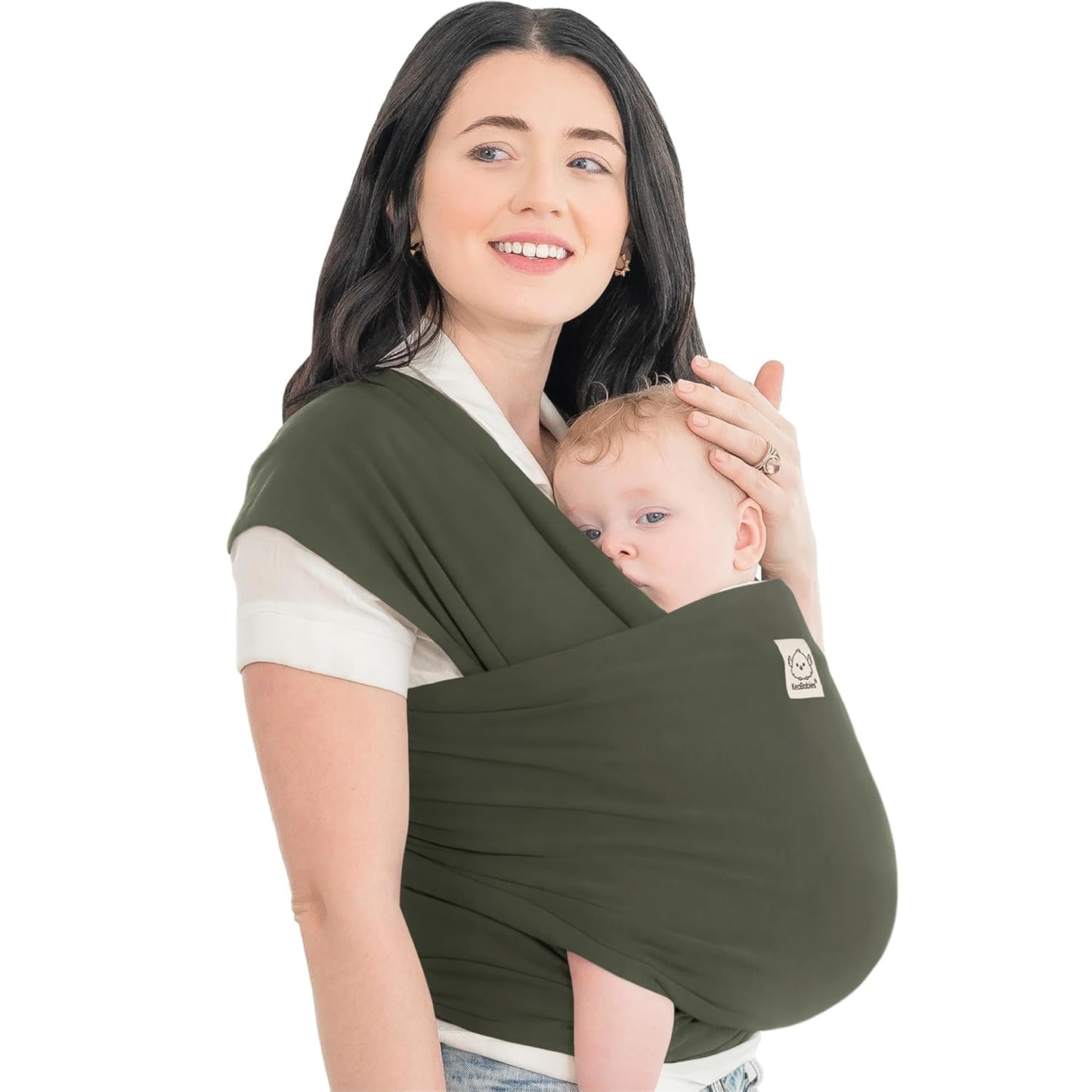 KeaBabies Baby Wrap Carrier - All in 1 Original Baby Carrier Newborn to Toddler Sling, Easy to Wear, Hands Free Bonding, Lightweight, Breathable Infant Wraps (Trendy Black)