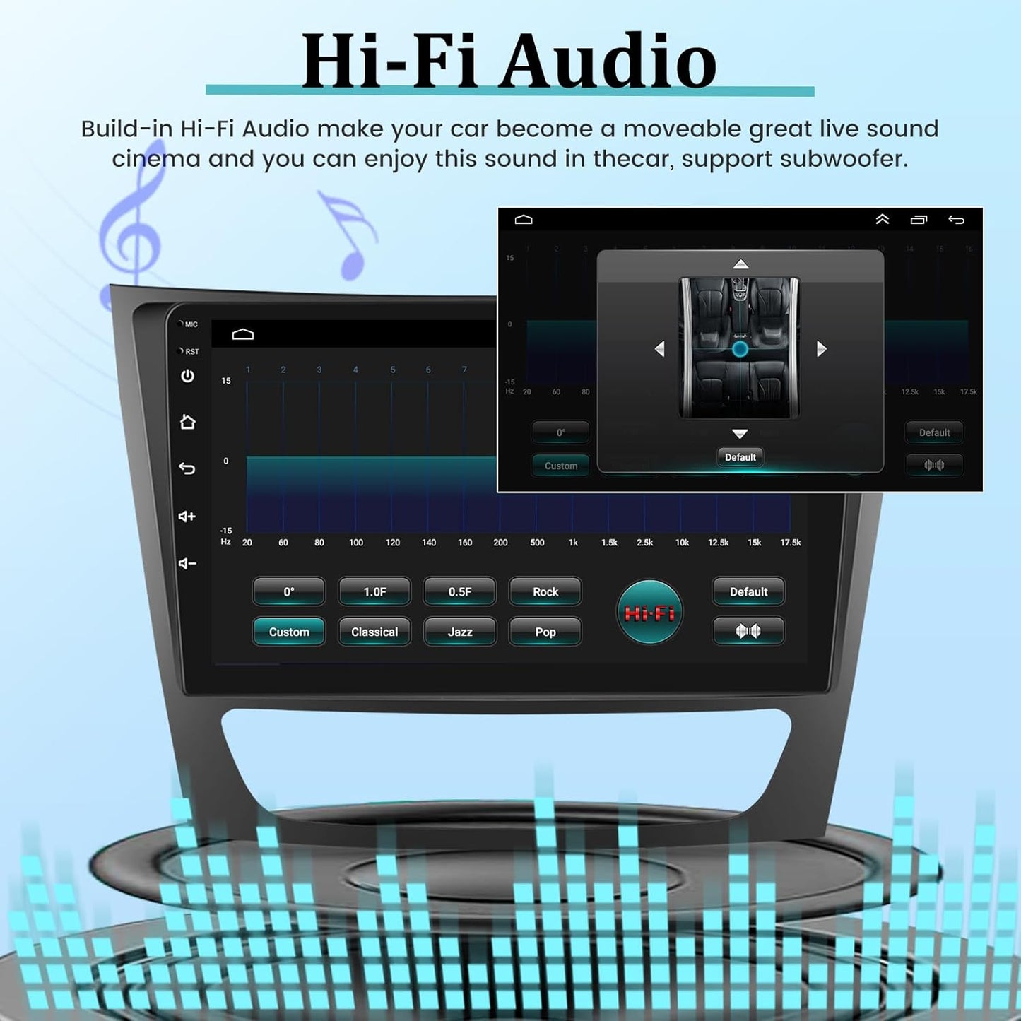 Mercedes-Benz Android Head Unit    [4+64G] Android 13 Car Radio for Mercedes-Benz E-Class W211 / CLS-Class 2005-2008 - 9 Inch Touchscreen HiFi Audio - Wireless Carplay and Android Auto/WiFi/GPS/Mirror Link/SWC + AHD Backup Camera