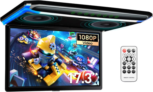 car displayXTRONS® 17.3 Inch 16:9 Ultra-Thin FHD Digital TFT Screen 1080P Video Car Overhead Player Roof Mounted Monitor HDMI Port 1920 * 1080 Full High Definition (Built in Speaker)