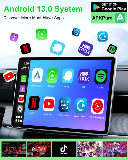 Mercedes-Benz Android Head Unit    Wireless CarPlay Adapter and Android Auto Wireless Adapter Support Netflix/YouTube - Magic Link CarPlay Ai Box Convert Wireless CarPlay Dongle TF Card/U Disk for OEM Wired CarPlay/Android Auto Cars