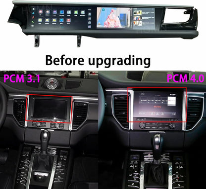 HOMN Car Radio 12.3 Inch Stereo for Porsche Macan 2010-2017 Android 13 GPS Navigation Touch Screen Support Carplay & Android Auto WiFi DSP 4G Audio Multimedia Player (Brown, 4.0PCM 8Core 4+64G)