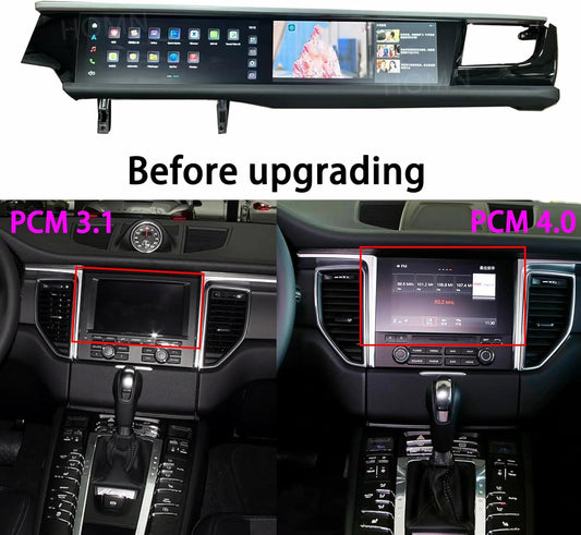 HOMN Car Radio 12.3 Inch Stereo for Porsche Macan 2010-2017 Android 13 GPS Navigation Touch Screen Support Carplay & Android Auto WiFi DSP 4G Audio Multimedia Player (Brown, 4.0PCM 8Core 4+64G)