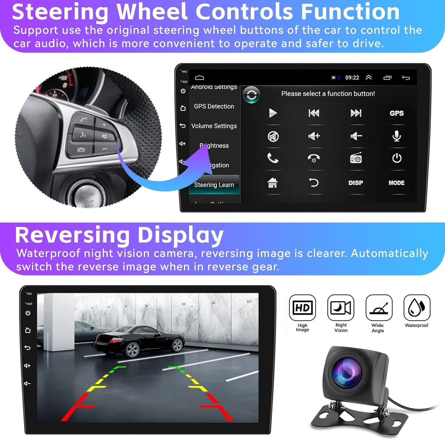 2+64G Android 13 Car Stereo for Hyundai Sonata NF 2004-2008 Upgrade Replacement Radio Apple Carplay Android Auto 9 inch Touchscreen Multimedia Player Head Unit FM Radio GPS Bluetooth+AHD Camera&MIC