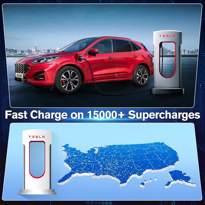 NACS to CCS1 Charging Adapter Tesla Supercharger Adapter 500A/1000V Max 250KW NACS to CCS Electric Vehicle Fast DC Charging Adapter Compatible with Ford,GM,Volvos,and Polestar EVsTesla   Vehicle Accessories