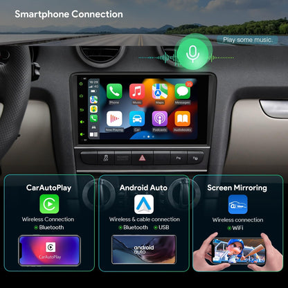 XTRONS Car Stereo for Audi A3 S3 RS3, Android 13 Octa Core 4GB+64GB Car Radio, 8 Inch IPS Touch Screen GPS Navigation for Car Bluetooth Head Unit, Built-in DSP Car Play Android Auto Support 4G LTE