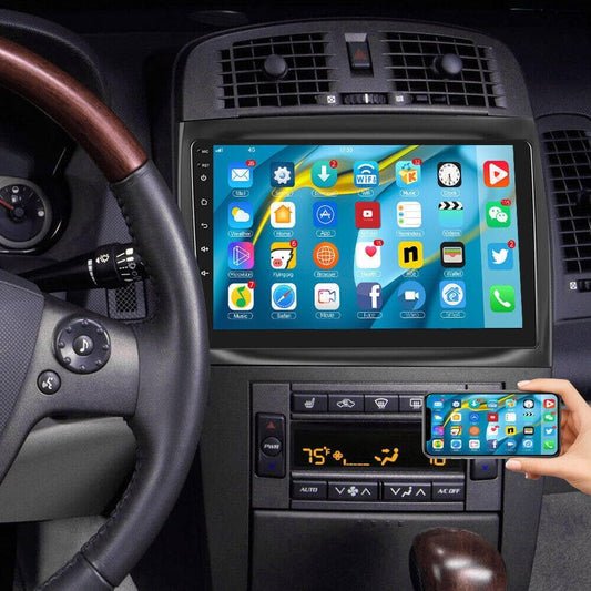 10" Car Stereo w/Carplay Android Auto for Cadillac CTS 2003-2007,for Cadillac SRX 2004-2008 Double Din Android 13.0 Car Radio Receiver w/GPS Navigation Bluetooth AHD Backup Camera Mic - 2+32G