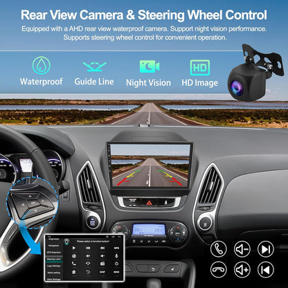 2G+64G Car Stereo Radio for Hyundai Tucson IX35 2010-2015 with Wireless CarPlay Android Auto Android 13 Car Radio 10.1" Touch Screen Bluetooth Radio with HiFi FM GPS Backup Camera Head Unit (High-End)