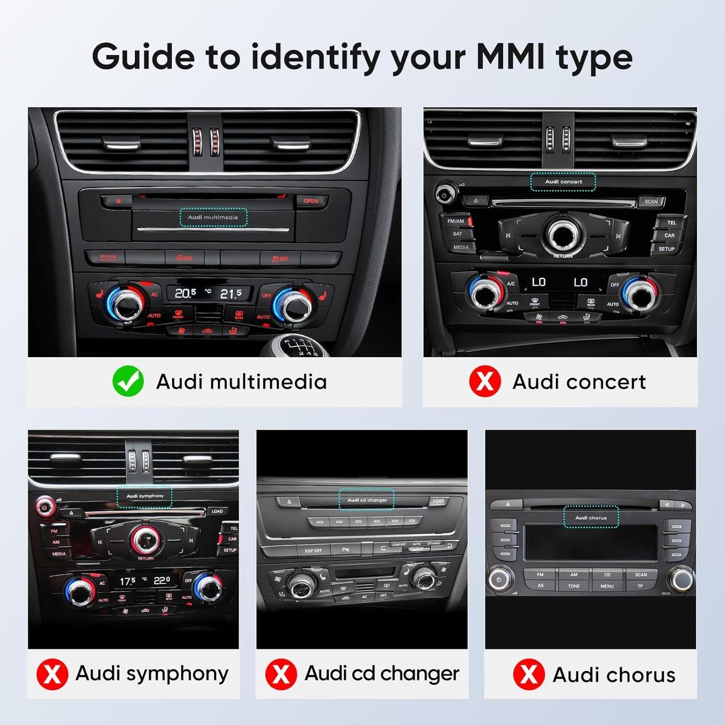 10.25 Touchscreen Wireless Carplay Android Auto for Audi B8 B8.5 A4 S4 A5 S5 RS4 RS5 2009-2016 with Multimedia Car Radio Stereo Support Factory Camera USB Video Playback Mirroring