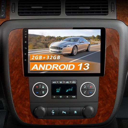 AWESAFE 2GB+32GB Android 13 Car Radio for GMC Yukon Chevrolet Chevy Silverado Tahoe Suburban 2007-2012 with Wireless Carplay Android Auto 9 inch Head Unit