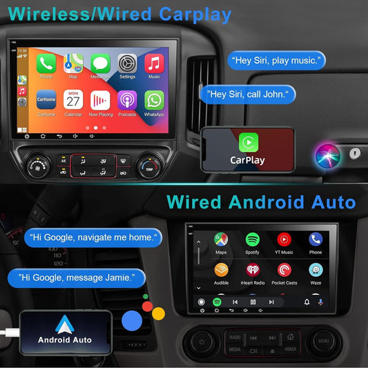 THONZER 8" Android 12 IPS Touch Screen Car Stereo for Chevrolet Chevy Silverado GMC, 2G+32G