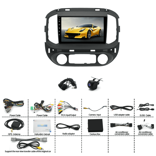 Car Stereo for Chevrolet Colorado 2015-2017, 9 Inch Touch Screen Android 13.0 GPS Navigation Bluetooth Car Radio with Wireless CarPlay | Android Auto | Hi-Fi | AHD Backup Camera
