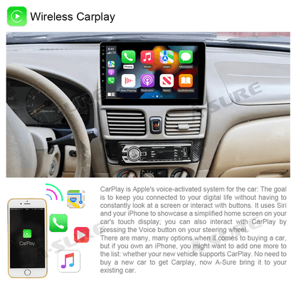 Junhua Android 11 2+32G Car Radio Stereo Navi Wifi Carplay for Nissan Sentra1999-2006