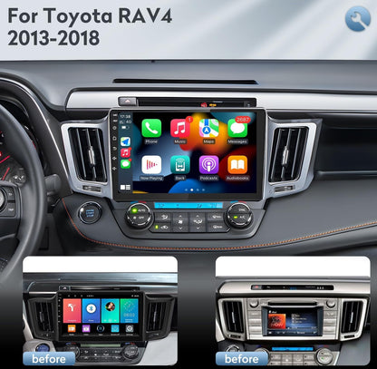 Car Radio for Toyota RAV4 20 -2018: [2G 64G] 10.1 Inch 1280 * 800 Touchscreen Stereo Head Unit Carplay Android Auto Bluetooth GPS Navigation WiFi FM RDS