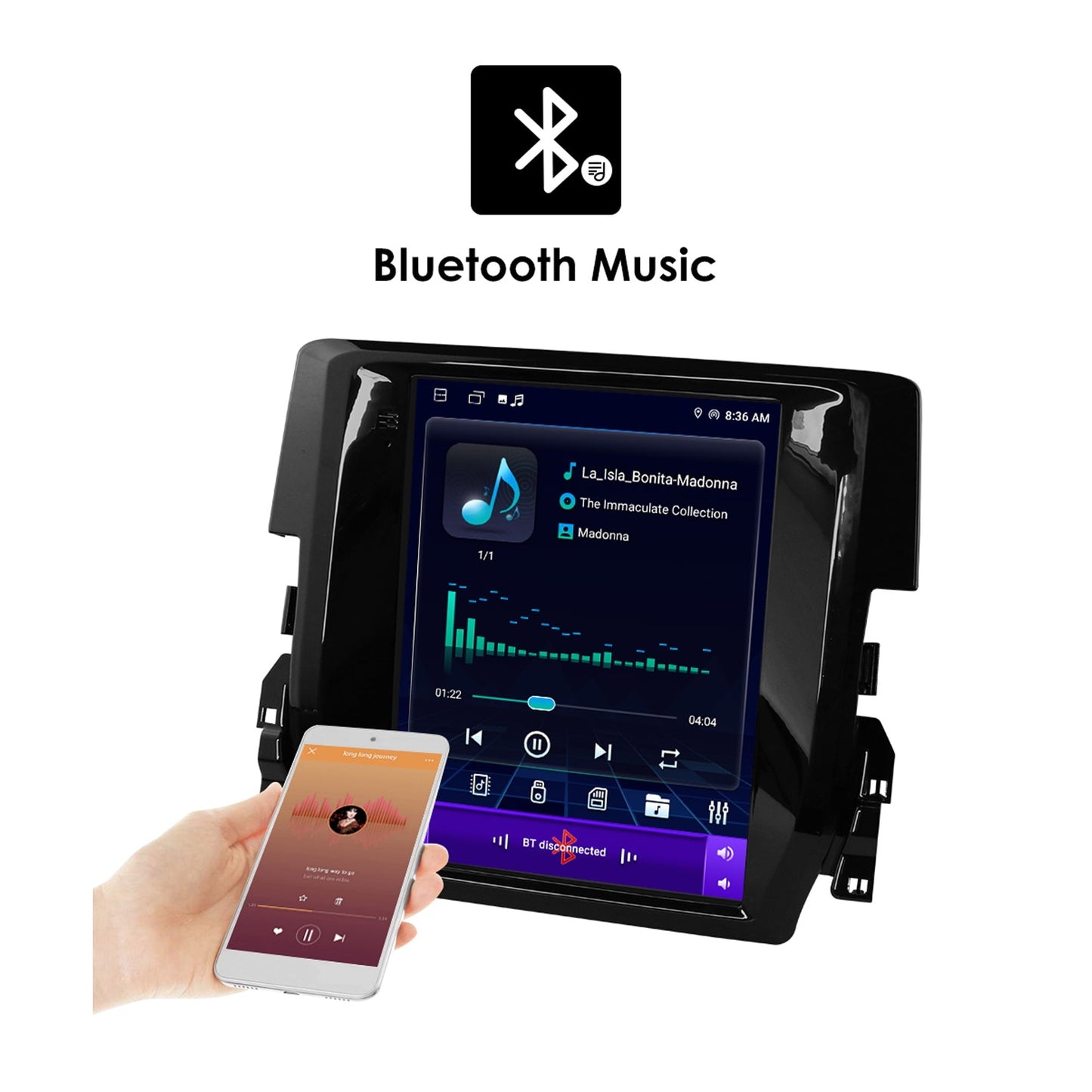 Apple Carplay Android 13 Bluetooth 2+32GB Wifi RDS 9.7" Touch Screen Car Stereo Radio Head Unit GPS Navigation Player For Honda Civic 2015 2016 2017 2018 2019 2020 Honda Android host