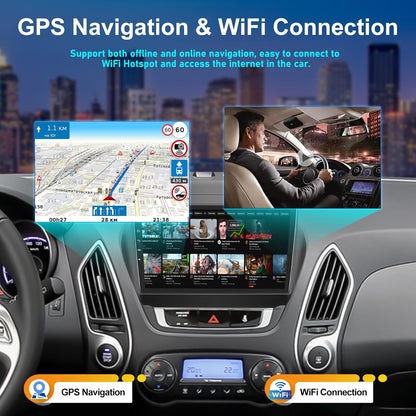 2G+64G Car Stereo Radio for Hyundai Tucson IX35 2010-2015 with Wireless CarPlay Android Auto Android 13 Car Radio 10.1" Touch Screen Bluetooth Radio with HiFi FM GPS Backup Camera Head Unit (High-End)