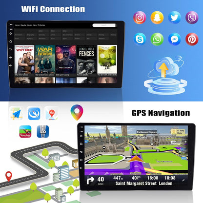 [8 Core 4G+64G] Android 13 Car Stereo for Hyundai Veloster 2011-2015 with Wireless Apple Carplay Android Auto,9'' Touchscreen Car Radio with WiF/GPS Navigation,Bluetooth,FM/RDS,SWC+AHD Backup Camera