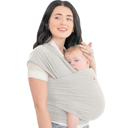 KeaBabies Baby Wrap Carrier - All in 1 Original Baby Carrier Newborn to Toddler Sling, Easy to Wear, Hands Free Bonding, Lightweight, Breathable Infant Wraps (Trendy Black)