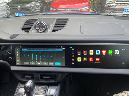 Dual Screen Android Car Radio GPS Navigation for Porsche Macan 2014-2017 Stereo Replacement 12.3 Inch IPS Touch Screen Multimedia Player Auto Radio Modify 2024 (PCM 3.1, 8-256GB)