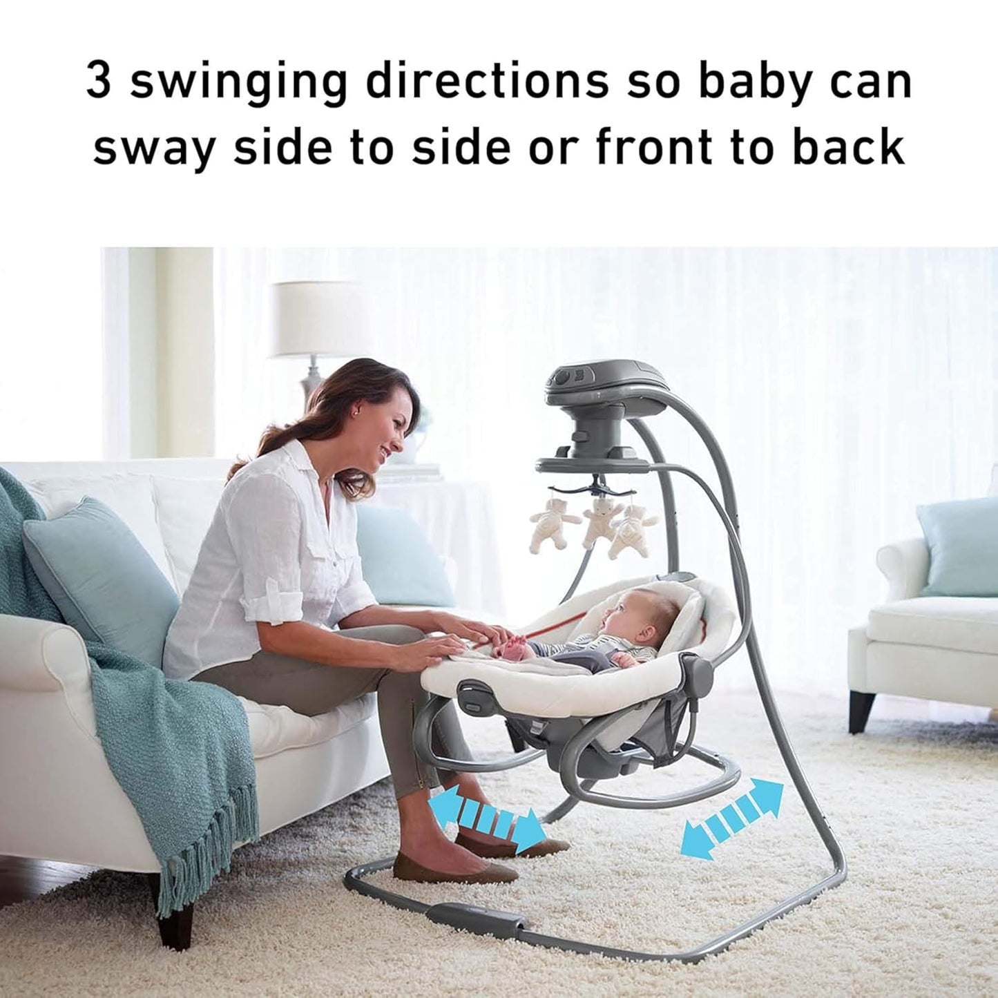 Graco DuetSoothe Swing and Rocker – 2-in-1 Baby Swing & Removable Rocker with Multiple Motion Settings