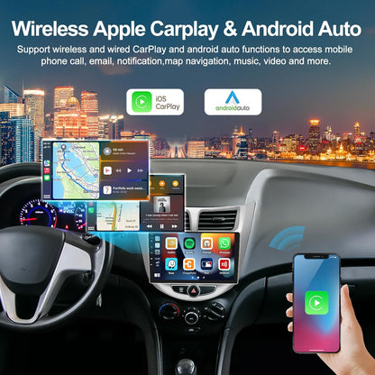 2G+64G Android 13 Car Stereo for Hyundai Accent 2012-2017 with Wireless Carplay Android Auto 9" Touchscreen Car Radio with GPS Navigation HiFi WiFi Bluetooth FM/RDS Radio Head Unit with Backup Camera