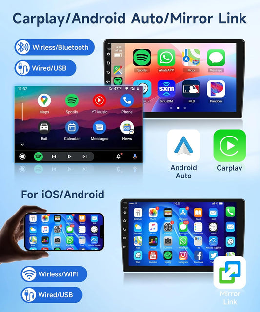 2G+64G Wireless CarPlay Radio for Audi TT 2008-2014, Rimoody Android 13 Car Stereo 9 Inch Touch Screen Android Auto Mirror Link Bluetooth FM/RDS GPS WiFi HiFi SWC Backup Camera