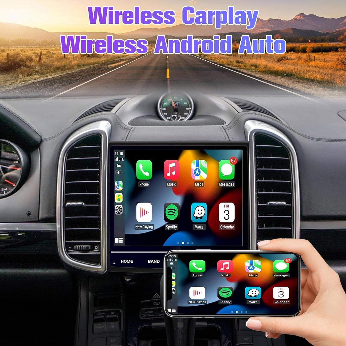 Anti-Glare Car Radio Stereo GPS Navigation for Porsche Cayenne 2011-2015 Car Multimedia Player 8.4 inch Blu-ray Screen (8GB RAM 128GB ROM Without Fiber Decoder)