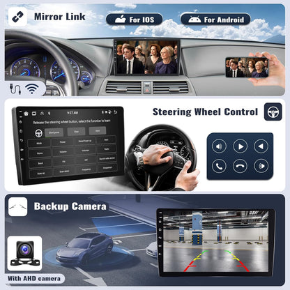 SIXWIN Android 13 4G+64G Car Stereo for Hyundai Santafe 2006-2012 9 Inch Touch Screen with CarPlay Android Auto with Bluetooth Weather Forecast 59UI GPS Navigation WiFi Network Radio 32EQ