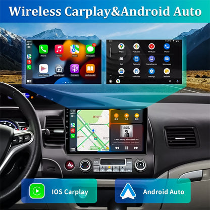 2 64G Android Car Stereo for Jeep Grand Cherokee 2005-2007 with Carplay&Android Auto 10.1 Inch Touch Screen Car Radio with GPS WiFi Bluetooth FM RDS Dual USB
