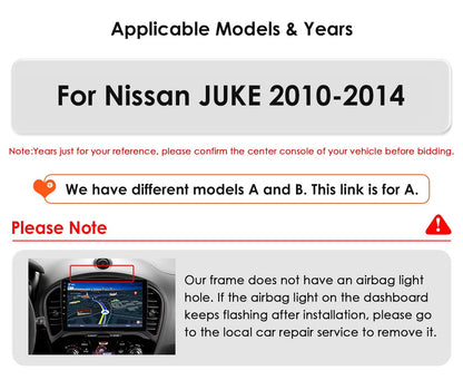 For Nissan Juke 2010 2011 2012 2013 2014 GPS Navigation Android 12 Carplay 2+32GB Wifi Car Stereo Radio Head Unit In Dash