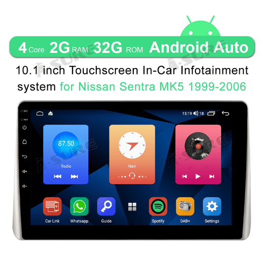 Junhua Android 11 2+32G Car Radio Stereo Navi Wifi Carplay for Nissan Sentra1999-2006