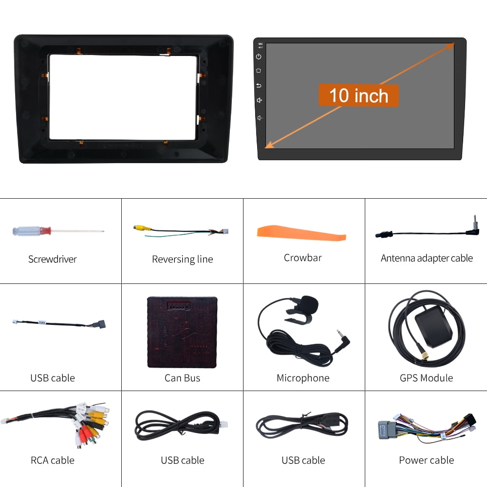 Awesafe Car Radio Stereo for Jeep Wrangler 2006-2017 Compass Carplay Andriod 12 GPS Navigation Touch Screen Built with Android AUTO Bluetooth 2G RAM 32G ROM