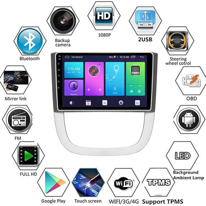 Sovob Android Car Stereo for BUI-CK GL8 2006-2012 9 inch 2 Din Radio GPS Navigation IPS Touch Screen Multimedia Player Support 4G Carplay SWC Wifi Mirror Link DSP BT(Size:8 core 4G+wifi 2G+32G)