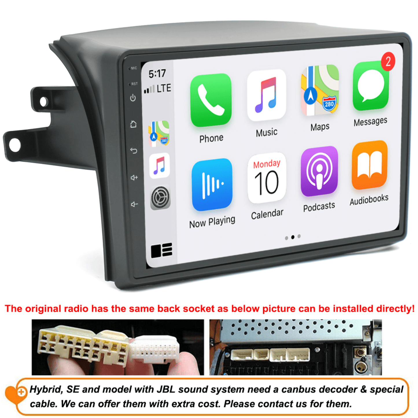 Toyota Android Head Unit   EUBUY 9 Inch for Toyota SIENNA 2004-2010 Android 12 Car Stereo Radio GPS Navi Carplay WIFI Carplay BT 2+32G