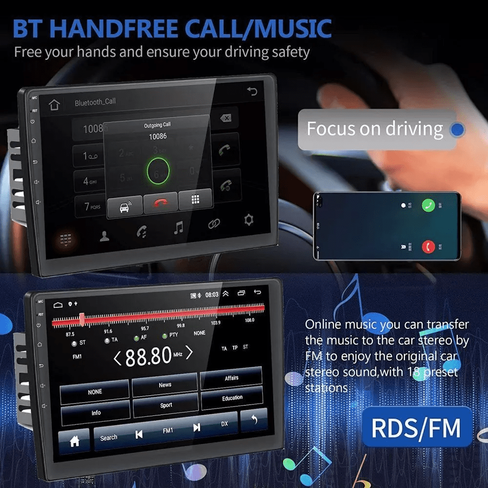 Car Radio for Ford Expedition 2007-2014 with Wireless Carplay and Android Auto, 9 Inch Touchscreen Android 13 Car Stereo - Hi-Fi/Multiple UI/WiFi/GPS/SWC